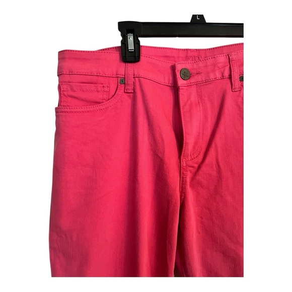 KUT FROM THE KLOTH Crop Skinny Jeans Honey Suckle Pink Size 12 NWOT - Picture 3 of 13